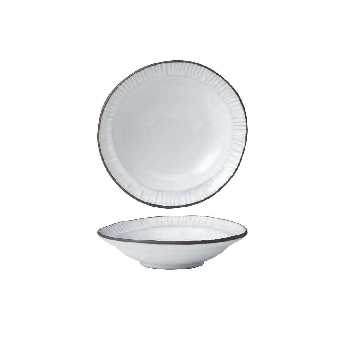 TABLEKRAFT LINEA ORGANICS DEEP PLATE w/RIM 200x50mm WHITE Box of 5 - Hospitality Connect
