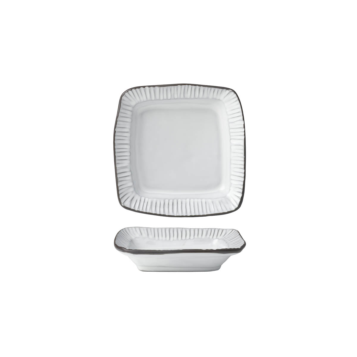 TABLEKRAFT LINEA ORGANICS SQUARE PLATE 180x40mm WHITE Box of 5 - Hospitality Connect