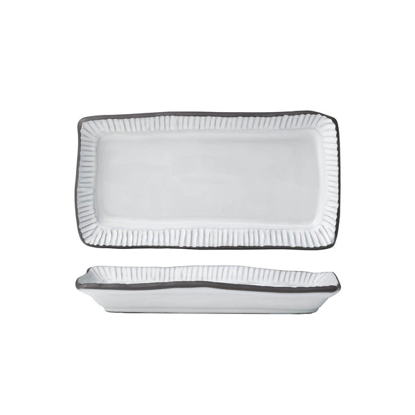 TABLEKRAFT LINEA ORGANICS RECT PLATTER 300x160x40mm WHITE Box of 4 - Hospitality Connect