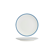 TABLEKRAFT CORE ROUND PLATE COUPE SHAPE-200mm WHI/RBL RIM Box of 6