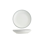 TABLEKRAFT CORE ROUND BOWL WALLED LIP 230x43mm WHI/GRY RIM Box of 4