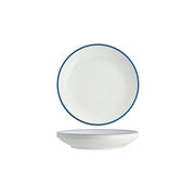 TABLEKRAFT CORE ROUND BOWL WALLED LIP 230x43mm WHI/RBL RIM Box of 4