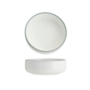 TABLEKRAFT CORE ROUND DEEP BOWL 130x45mm WHI/GRY RIM Box of 6