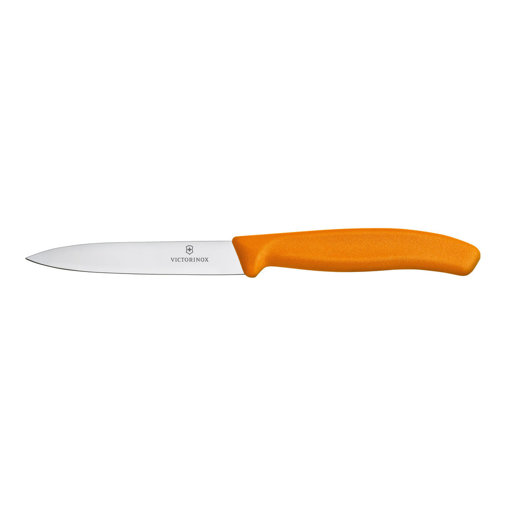 Victorinox Paring Knife, Straight Edge 10cm - Orange - Hospitality Connect