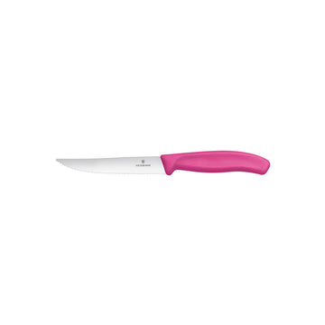 Victorinox Steak & Pizza Knife "Gourmet", Wavy Edge 12cm - Pink - Hospitality Connect