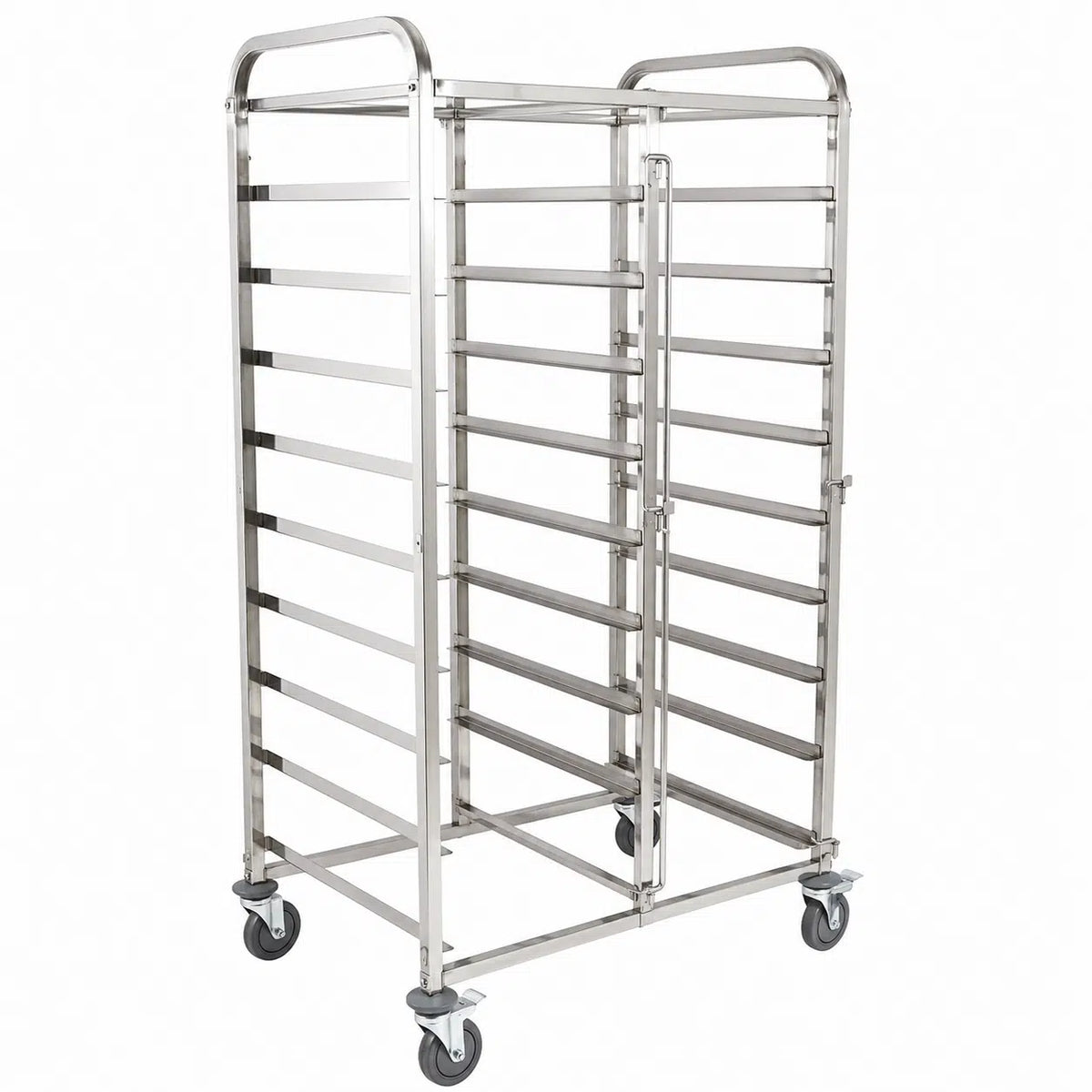 KH HEALTHCARE MEAL DELIVERY TROLLEY 9 TIER 18 TRAY S/STEEL