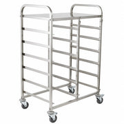 KH HEALTHCARE MEAL DELIVERY TROLLEY 6 TIER 12 TRAY S/STEEL