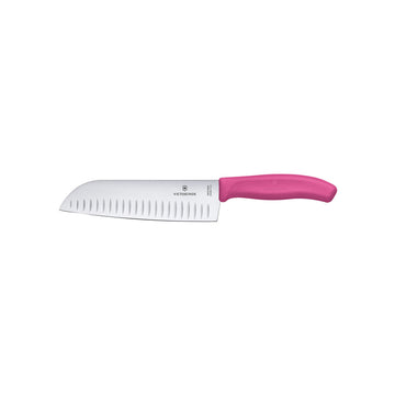 Victorinox Santoku Knife, Fluted Edge 17cm - Pink - Hospitality Connect