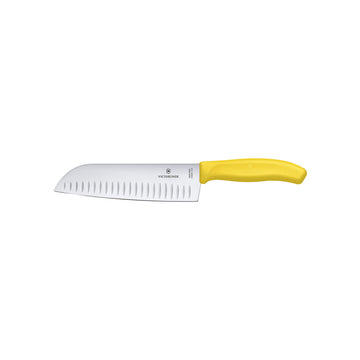 Victorinox Santoku Knife, Fluted Edge 17cm - Yellow - Hospitality Connect