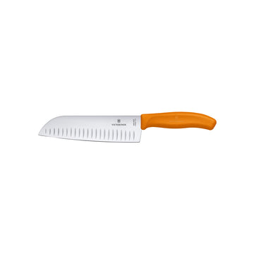 Victorinox Santoku Knife, Fluted Edge 17cm - Orange - Hospitality Connect