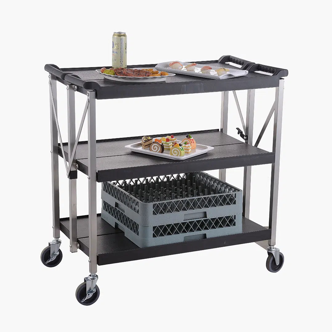 KH FOLDABLE TROLLEY LARGE BLACK 930 X 510 X 930MM