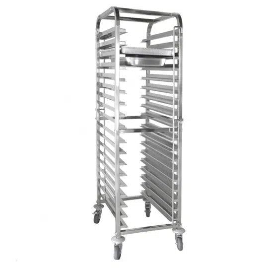KH GASTROBAKER 15 TIER GN / BAKERS TRAY TROLLEY FOR 1/1GN AND 600 X 400MM TRAYS S/STEEL