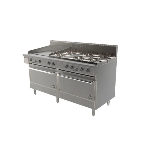 GoldStein 800 SERIES 6 Burner/ Griddle Plate DOUBLE OVEN RANGES GAS OF24G6228 - Hospitality Connect