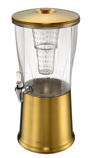 Aqumate 11.3 L  Cold Beverage Dispenser with stainless steel spigot (Vintage Gold) - Hospitality Connect