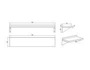KitchenKnock Single Wall Shelf - flat Plate - AFF - 1500×300×200mm 415890 - Hospitality Connect