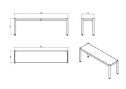 KitchenKnock Single Overshelf - AFO - 1500×350×450mm 620354 - Hospitality Connect