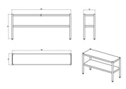 KitchenKnock Single Overshelf - AFOD - 1800×350×750mm 415903 - Hospitality Connect