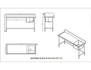 KitchenKnock Single Sink Bench - Right Sink - 600 Series - 1800×600×900mm 424517 - Hospitality Connect
