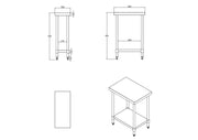 KitchenKnock Working Bench Without Splash Back - 600 Series - AWF - 300×600×900mm 620322 - Hospitality Connect
