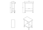 KitchenKnock Working Bench Without Splash Back - 800 Series - AWF - 300×800×900mm 631096 - Hospitality Connect