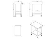 KitchenKnock Working Bench Without Splash Back - 700 Series - AWF - 450×700×900mm 631594 - Hospitality Connect