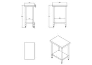 KitchenKnock Working Bench Without Splash Back - 600 Series - AWF - 400×600×900mm 424503 - Hospitality Connect