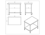 KitchenKnock Working Bench Without Splash Back - 600 Series - AWF - 1000×600×900mm 419915 - Hospitality Connect