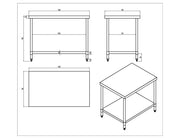 KitchenKnock Working Bench Without Splash Back - 700 Series - AWF - 1200×700×900mm 631115 - Hospitality Connect