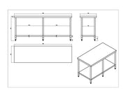 KitchenKnock Working Bench Without Splash Back - 600 Series - AWF - 2100×600×900mm 424505 - Hospitality Connect