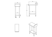 KitchenKnock Working Bench With Splash Back - 600 Single - AWS - 400×600×900mm 424507 - Hospitality Connect