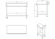 KitchenKnock Working Bench With Splash Back - 800 Series - AWS - 1500×800×900mm 620326 - Hospitality Connect