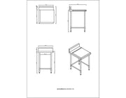 KitchenKnock Outlet Bench with Splash Back - Right - 600×700×900mm 424523