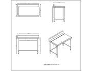 KitchenKnock Outlet Bench with Splash Back - Right - 1200×700×900mm 631717
