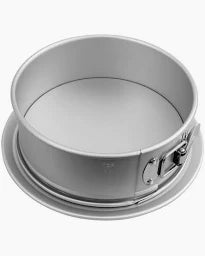 Bakemaster silver anodised springform cake pan with 22.5x7.5cm dimensions, ideal for baking cakes and desserts