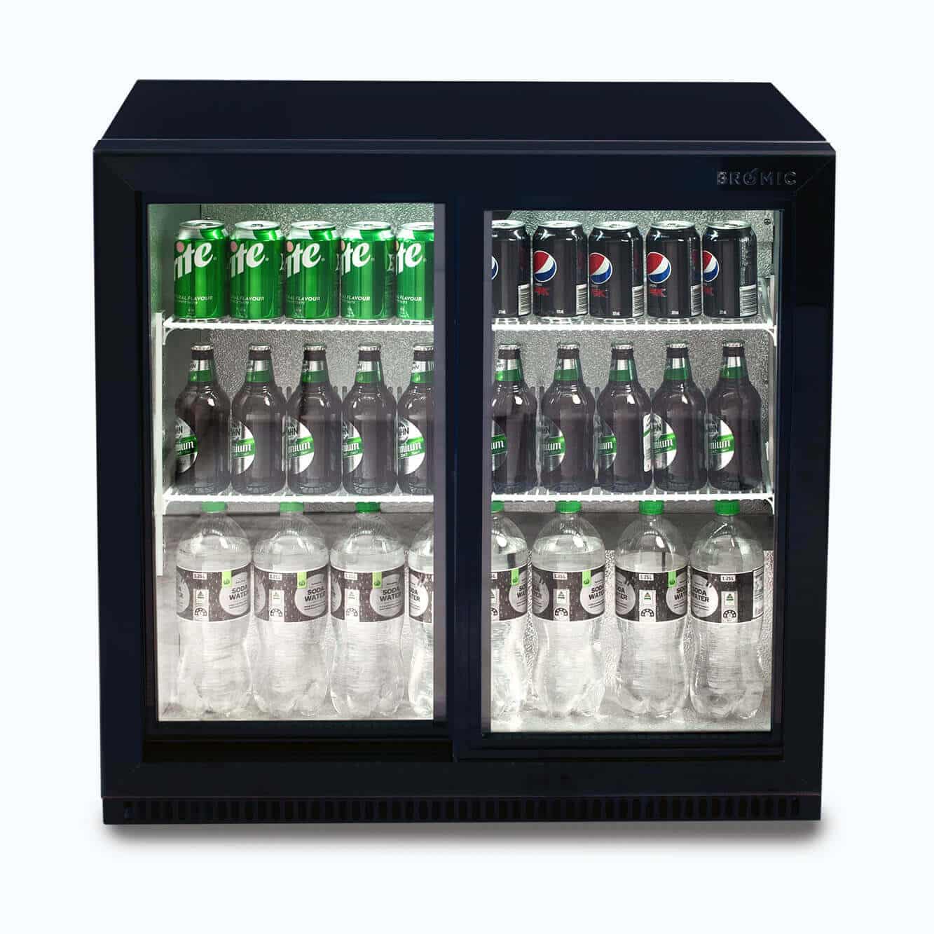 Bromic Back Bar Fridge - 190L - 2 Doors - Sliding BB0200GDS-NR-1 - Hospitality Connect