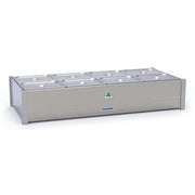 Roband Hot Bain Marie 8 x 1/2 size pans, double row BM24A