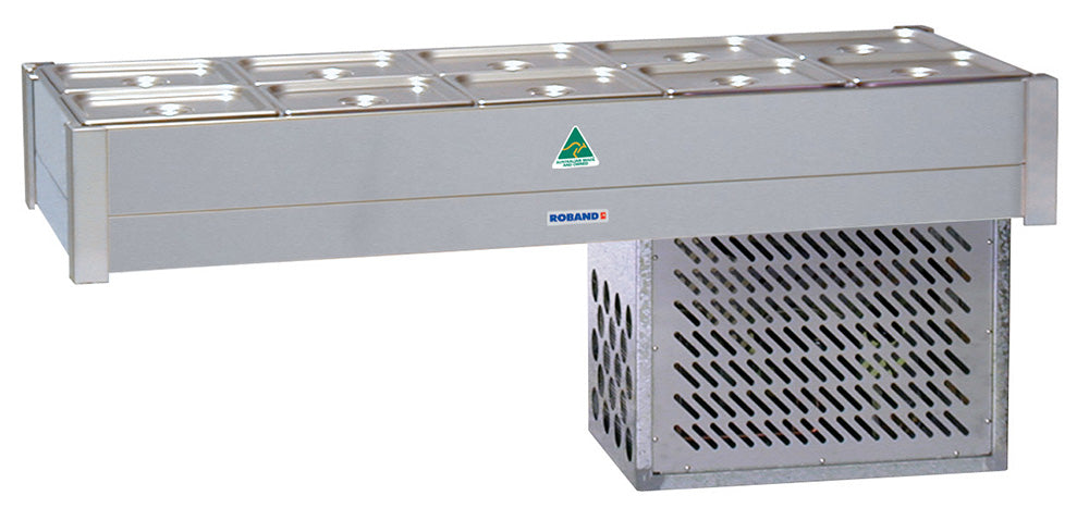 Roband Refrigerated Bain Marie 10 x 1/2 size, pans not included, double row BR25 - Hospitality Connect