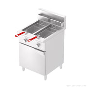 Brenner Volt 800 Series Induction Fryer, 25Lx2 Double Tank, Free Standing - BREE8-600IFD