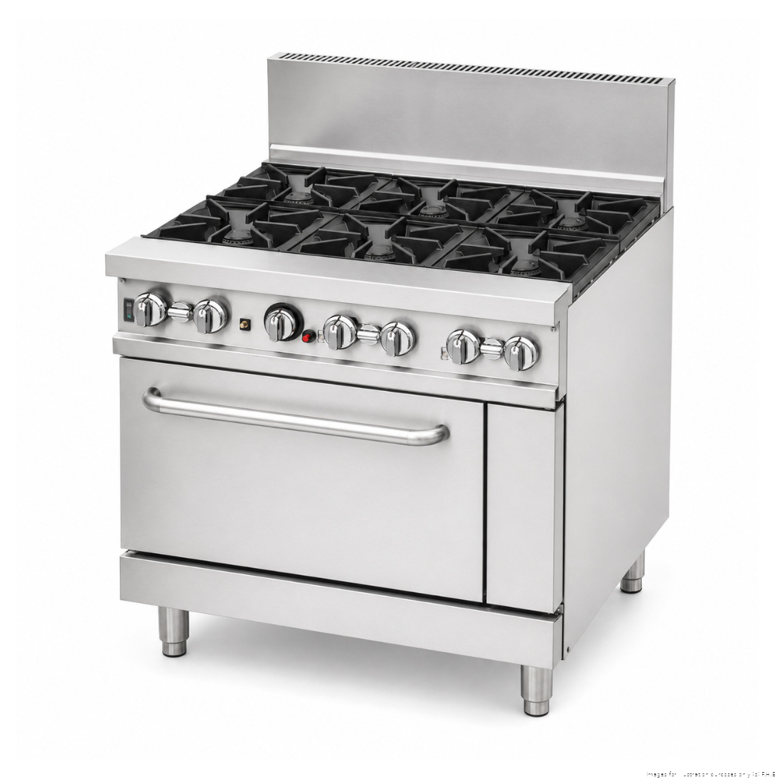 Brenner Forge 800 Series LPG Gas Range with Oven (6 Burner, 2 Ovens) - BREG8RO-900L