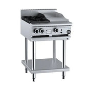 B&S Black Combination Two Open Burners & 300mm Grill Plate BT-SB2-GRP3.
