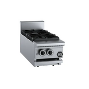 B&S Black Two Burner Boiling Top Bench Mounted BT-SB2BM. - Hospitality Connect