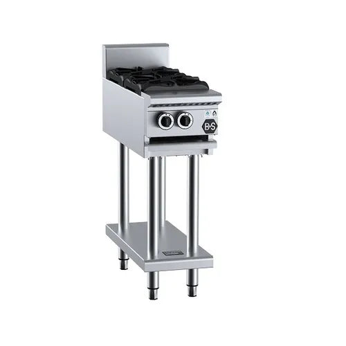 B&S Black Two Burner Boiling Top BT-SB2. - Hospitality Connect