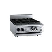 B&S Black Four Burner Boiling Top Bench Mounted BT-SB4BM. - Hospitality Connect