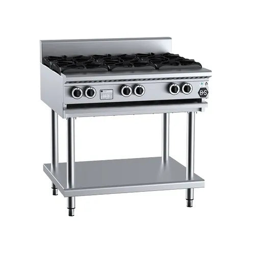 B&S Black Six Burner Boiling Top BT-SB6. - Hospitality Connect