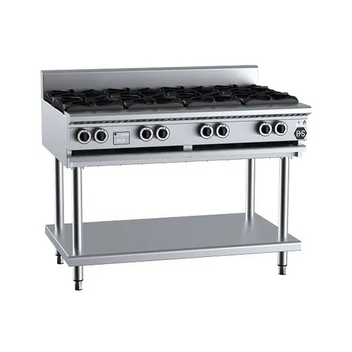 B&S Black Eight Burner Boiling Top BT-SB8. - Hospitality Connect
