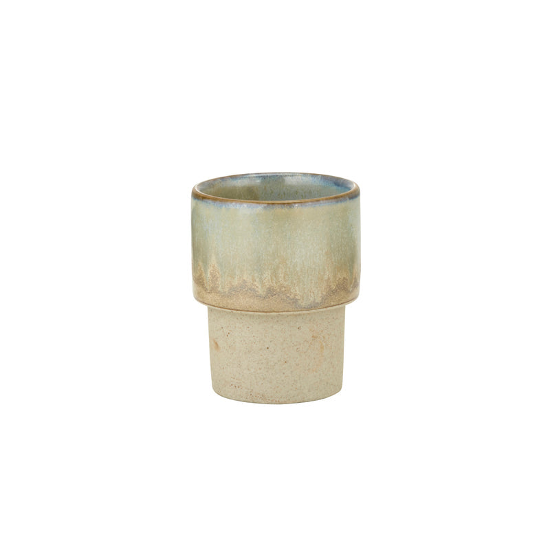 BREW POTTERY-SANDY BEIGE ESPRESSO TUMBLER STACK NO HDL 90ml Box of 6