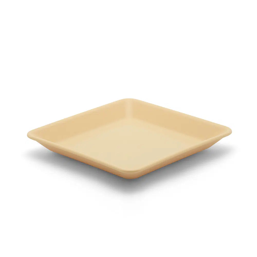 KH HEALTHCARE BREAD/BUTTER PLATE 140 x 140mm YELLOW PP (#23) Box of 12