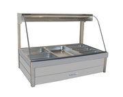 Roband Curved Glass Hot Food Display Bar, 6 pans double row C23