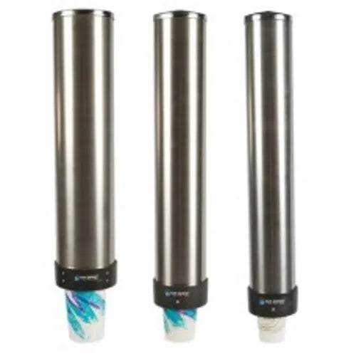 San Jamar WALL MOUNT PULL TYPE STAINLESS STEEL CUP DISPENSERS C3400P. - Hospitality Connect