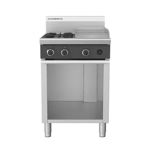 Cobra 600mm Two Burner / Griddle Gas Cooktop C6C. - Hospitality Connect